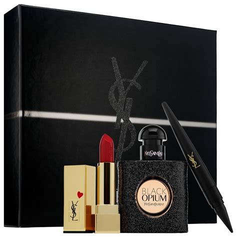 ysl black opium lipstick set|boots Black Opium gift set.